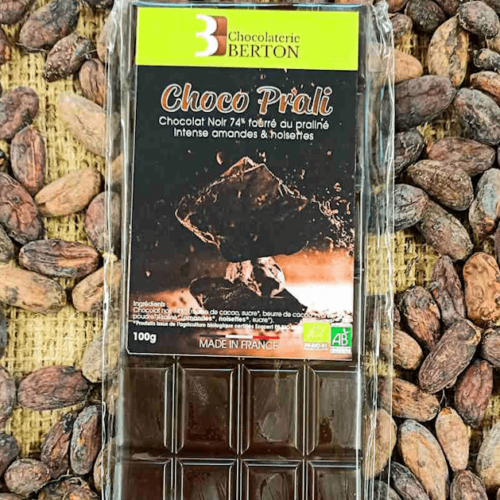 Tablettes chocolat choco prali - Chocolaterie Berton