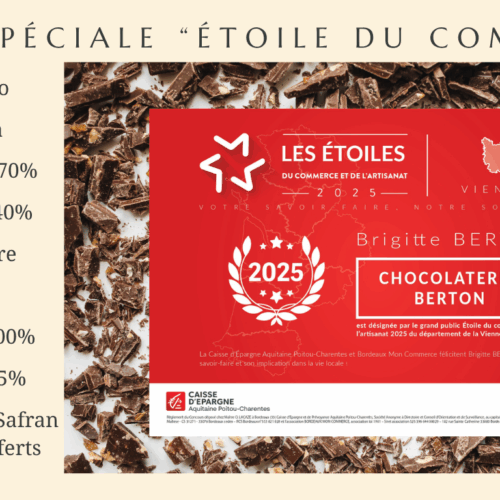 Lot "Etoile du Commerce et de l'Artisanat 2025" de 10 tablettes
