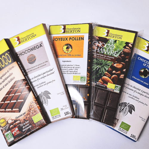 Lot 5 tablettes de la gamme Omegachoco - prix d'exception pour les Fêtes